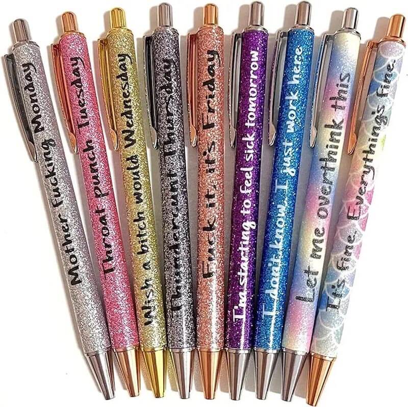 Colored Glitter Pen Set For Sarcastic Souls-Jolura
