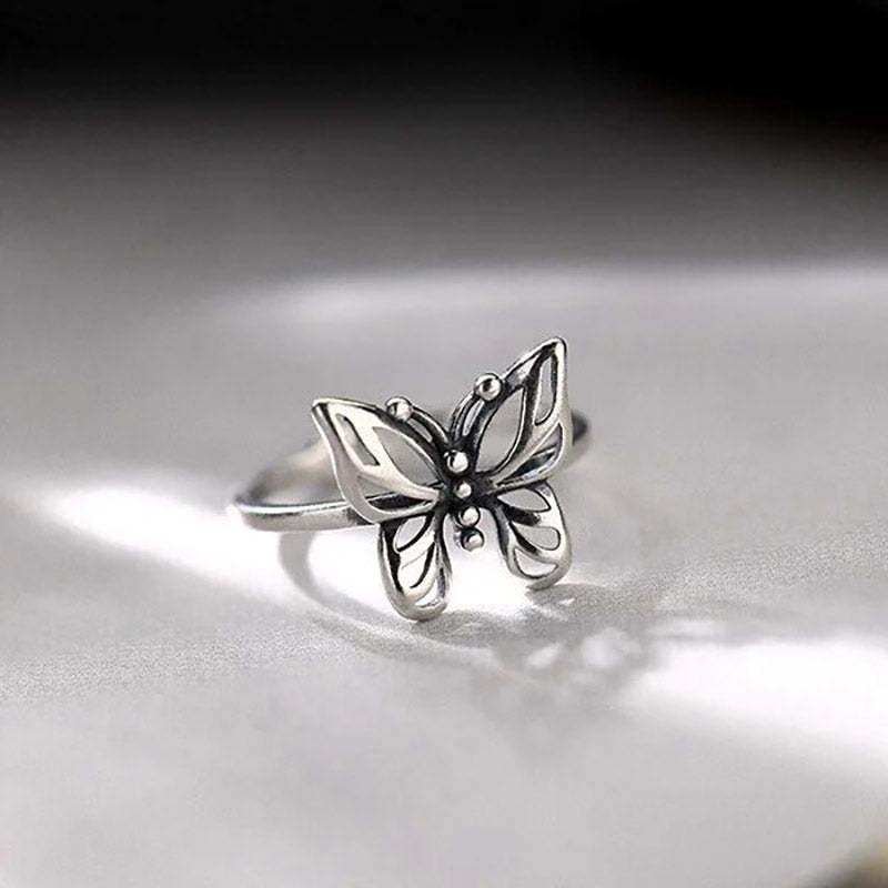 🦋 Sterling Silver Vintage Butterfly Ring-Jolura