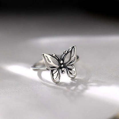 🦋 Sterling Silver Vintage Butterfly Ring-Jolura