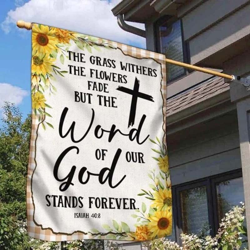 God Stands Forever Christian Sunflower Flag-Jolura