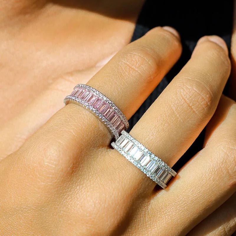 Baguette Cut Ring - 925-Jolura