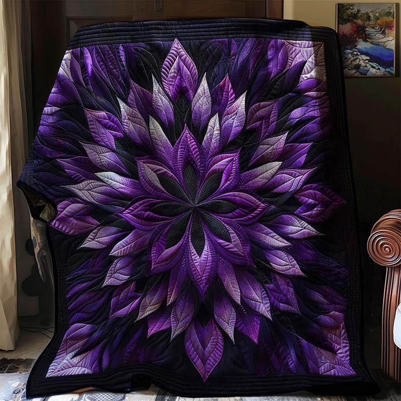 Mystic Purple Bloom Blanket - D216 - Premium Blanket-Jolura