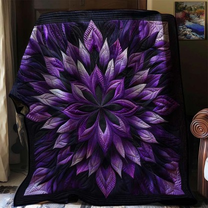 Mystic Purple Bloom Blanket - D216 - Premium Blanket-Jolura