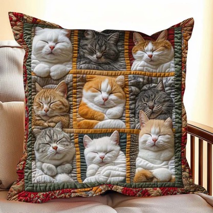 Sleeping Royal Cat D236 Pillow Case-Jolura
