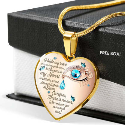 I Hide My Tears Heart Necklace-Jolura
