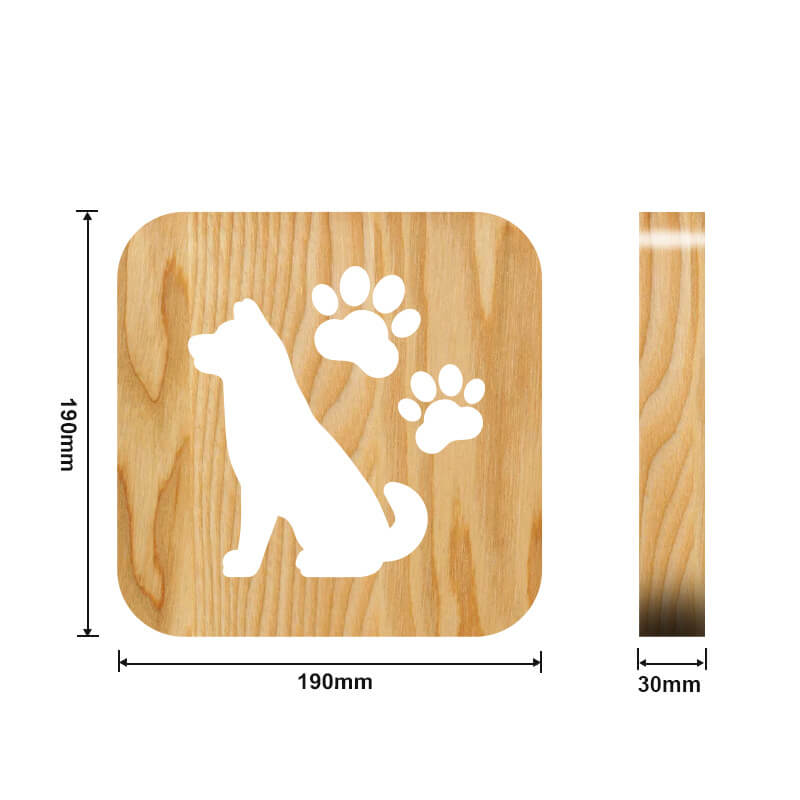 Dog Wooden Decorative Light-Jolura