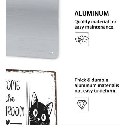 Vintage Black & White Humor Metal Sign