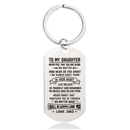 Dad To Daughter - I Will Always Love You - Inspirational Keychain - A914-Jolura