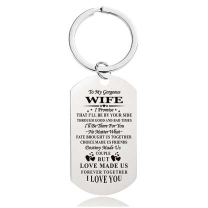 I'll Be By Your Side Through Good And Bad Time - Inspirational Keychain - A915-Jolura