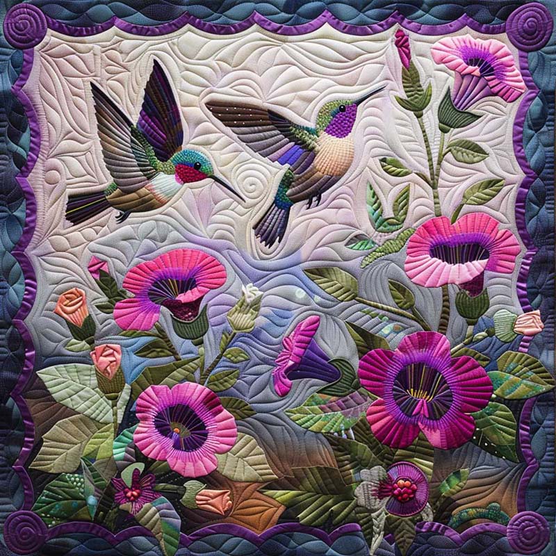 Hummingbirds Blanket - D202 - Premium Blanket-Jolura