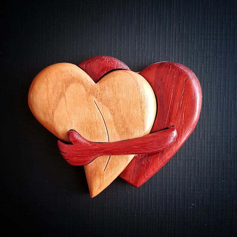 A Hug From My Heart For You - Handmade Wood Carvings-Jolura