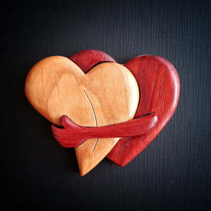 A Hug From My Heart For You - Handmade Wood Carvings-Jolura