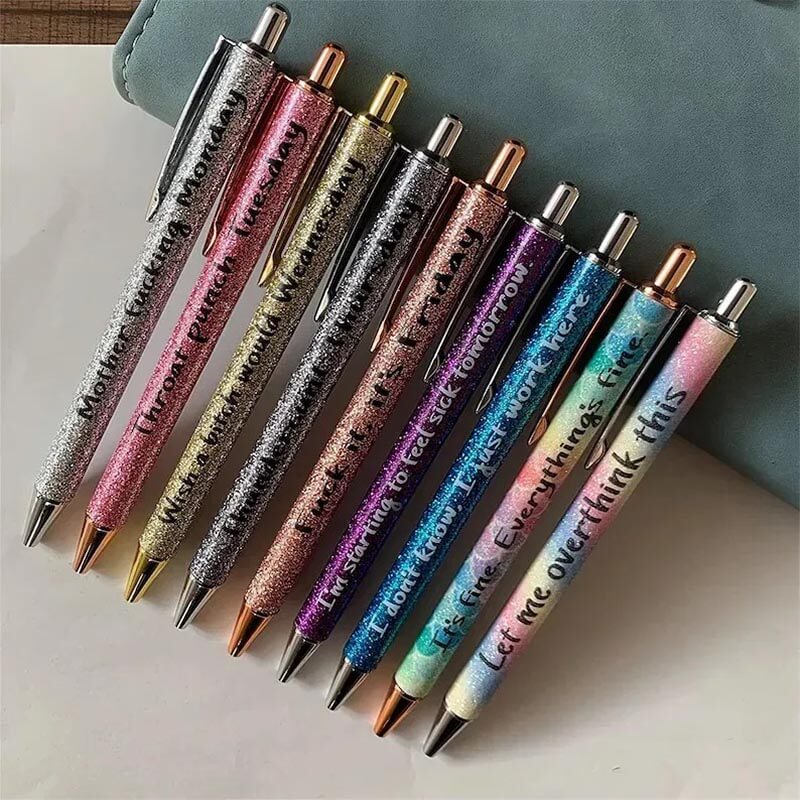 Colored Glitter Pen Set For Sarcastic Souls-Jolura