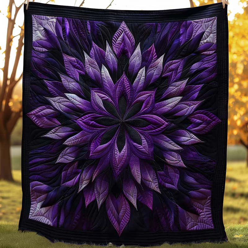 Mystic Purple Bloom Blanket - D216 - Premium Blanket-Jolura