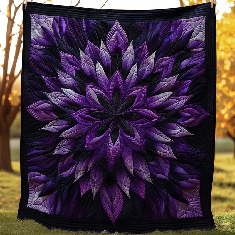 Mystic Purple Bloom Blanket - D216 - Premium Blanket-Jolura