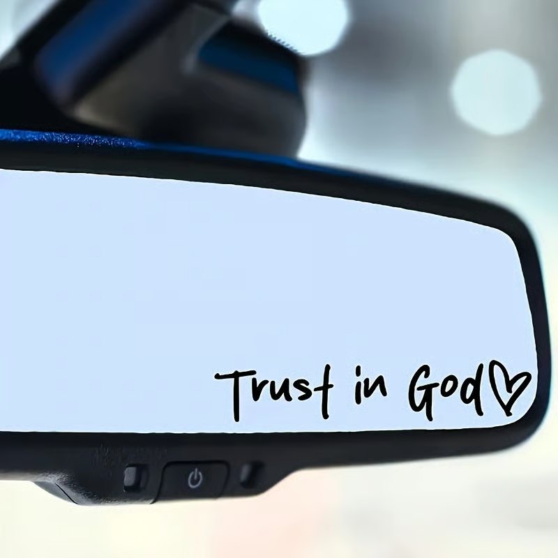 "Trust in God" Car Rearview Mirror Sticker