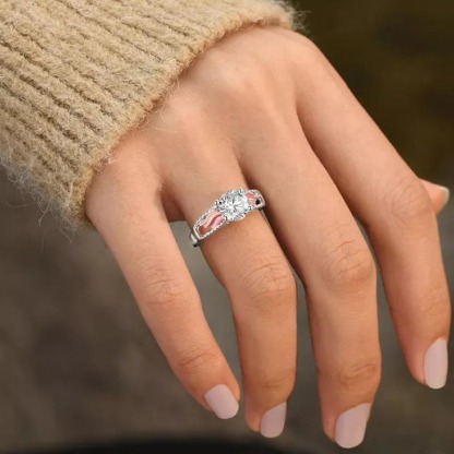 Hug From Heaven Circle Wings Memorial Ring - F453-Jolura