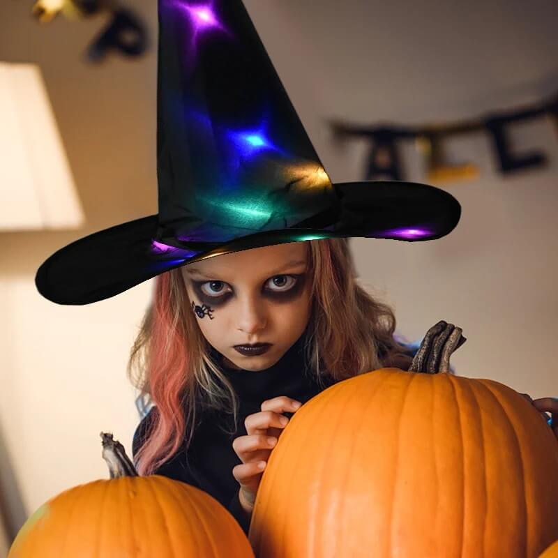 Glowing Witch Hat Decorations - 2 in 1 Hanging/Wearable-Jolura