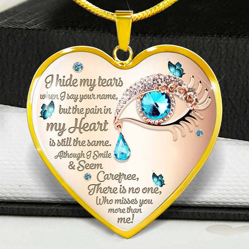 I Hide My Tears Heart Necklace-Jolura