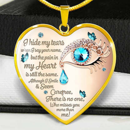 I Hide My Tears Heart Necklace-Jolura