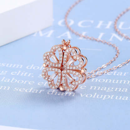 🍀Four-Leaf Heart Shape Necklace💕 S925 Silver-Jolura