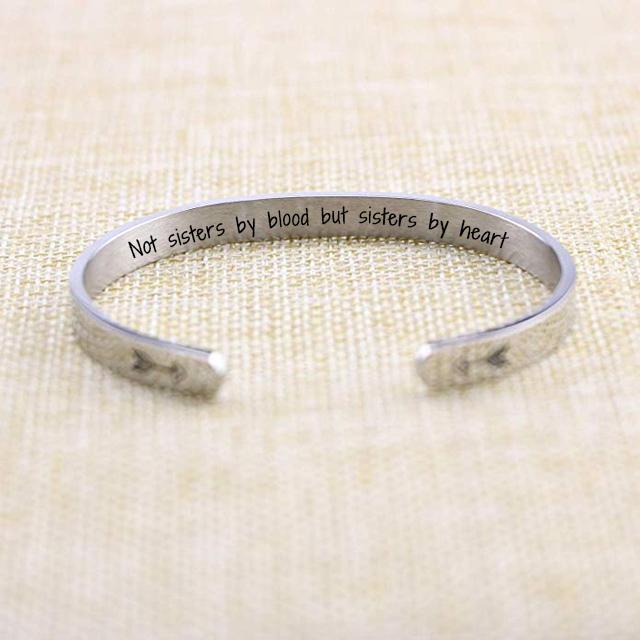 “Not Sisters By Blood But Sisters By Heart” Bracelet-Jolura