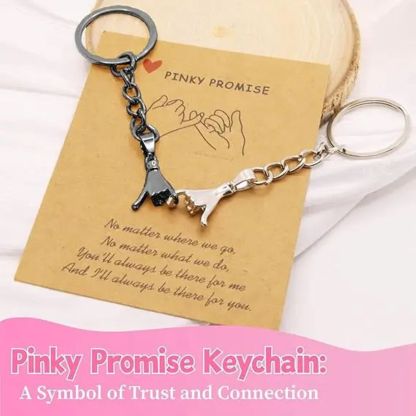 2pcs Pinky Promise Keychains - Matching Gifts for Him, Her, Best Friend or Family
