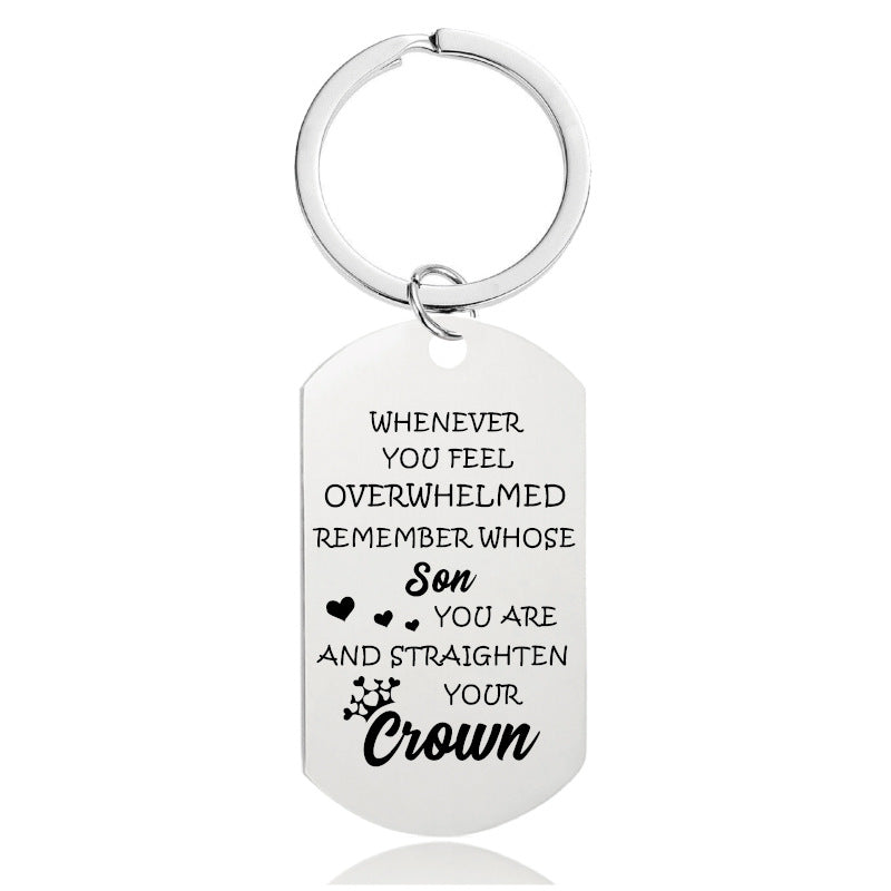 To My Son - Whenever You Feel Overwhelmed - Inspirational Keychain - A916-Jolura