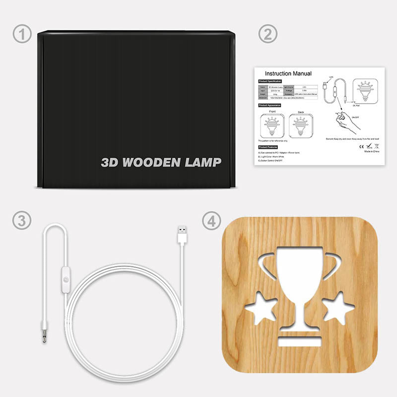 Trophy Wooden Decorative Light-Jolura