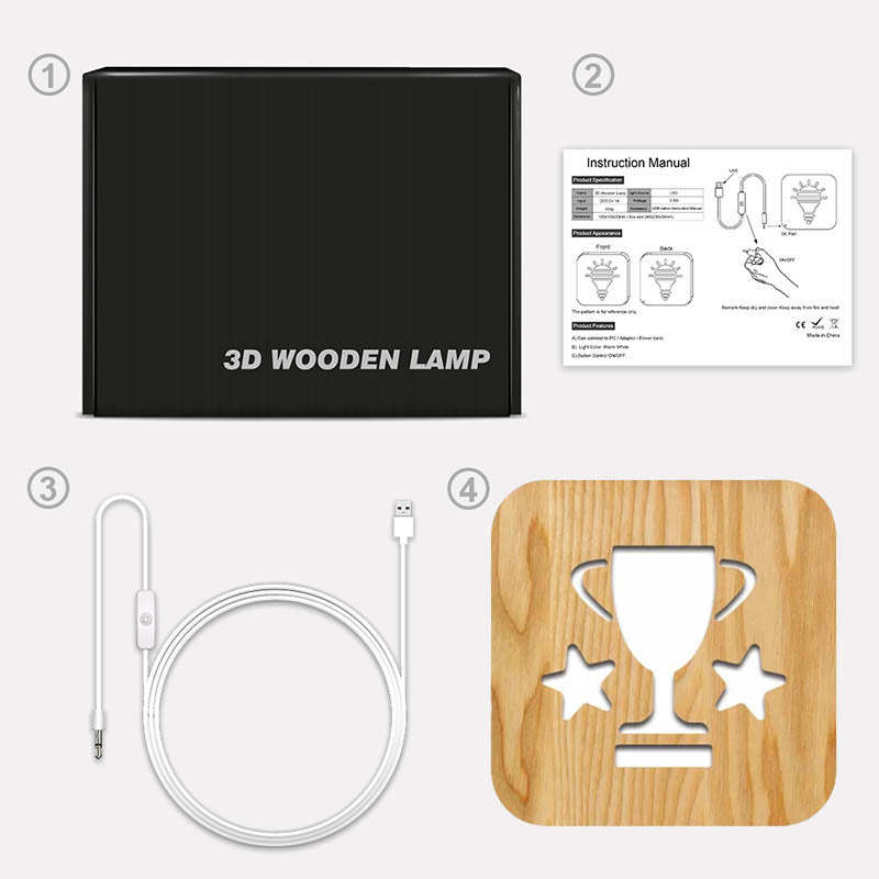 Trophy Wooden Decorative Light-Jolura