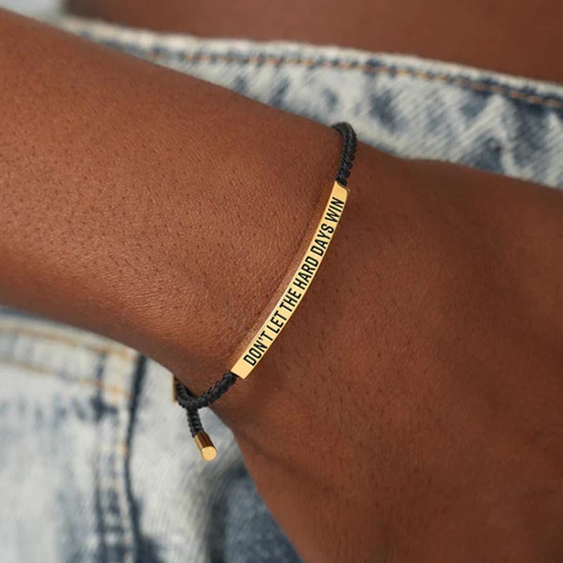 Don't Let The Hard Days Win Tube Bracelet-Jolura