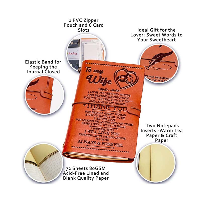 To My Wife - I Love You Beyond Words - Vintage Journal Notebook-Jolura