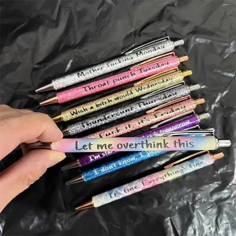 Colored Glitter Pen Set For Sarcastic Souls-Jolura