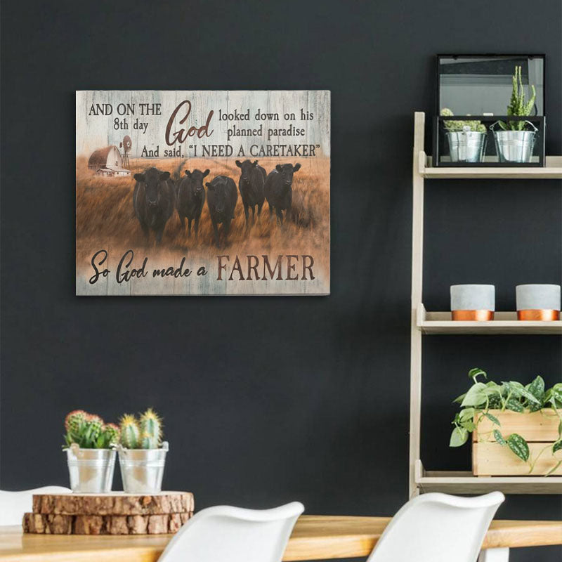 God Made a Farmer - D364 - Gallery Wrapped Canvas Prints