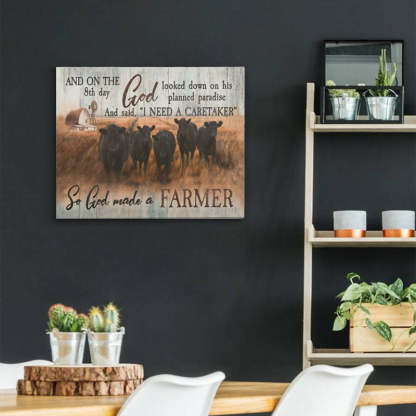 God Made a Farmer - D364 - Gallery Wrapped Canvas Prints