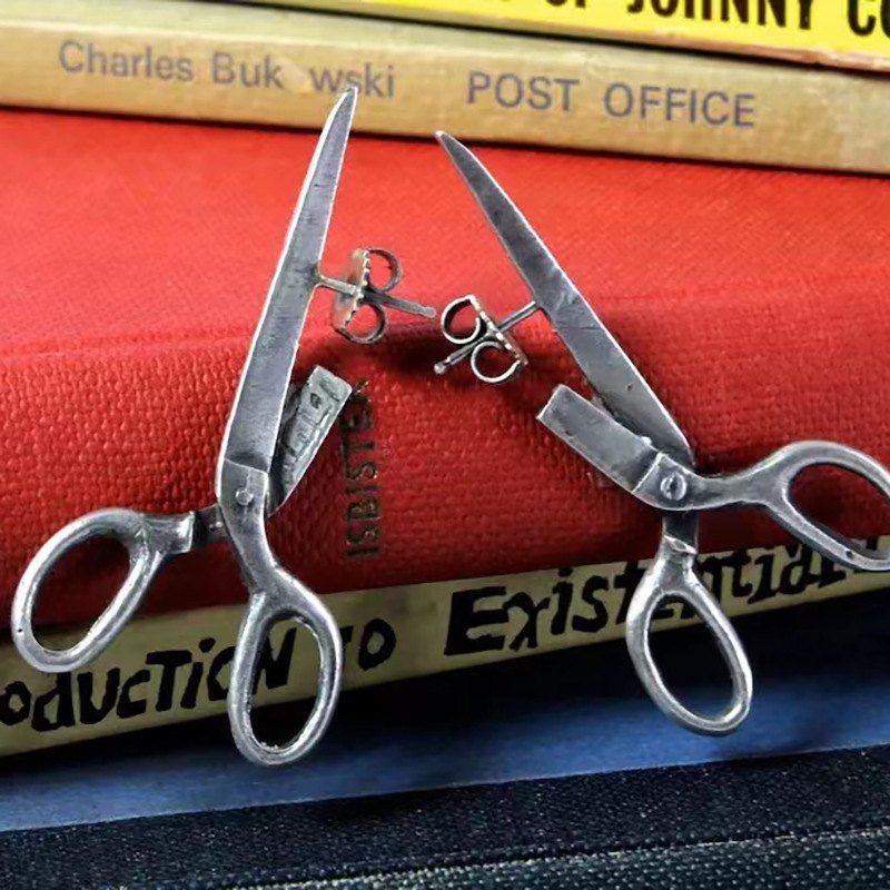 Vintage Scissor Shaped Earrings-Jolura