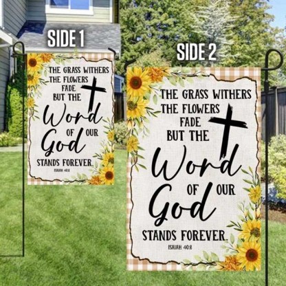 God Stands Forever Christian Sunflower Flag-Jolura