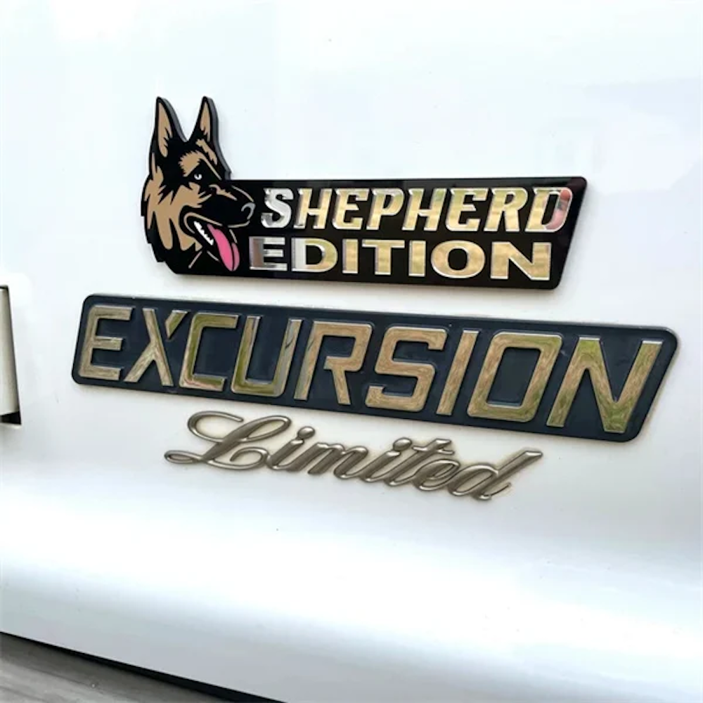 German Shepherd Car Badge Laser Cutting Car Emblem CE001-Jolura