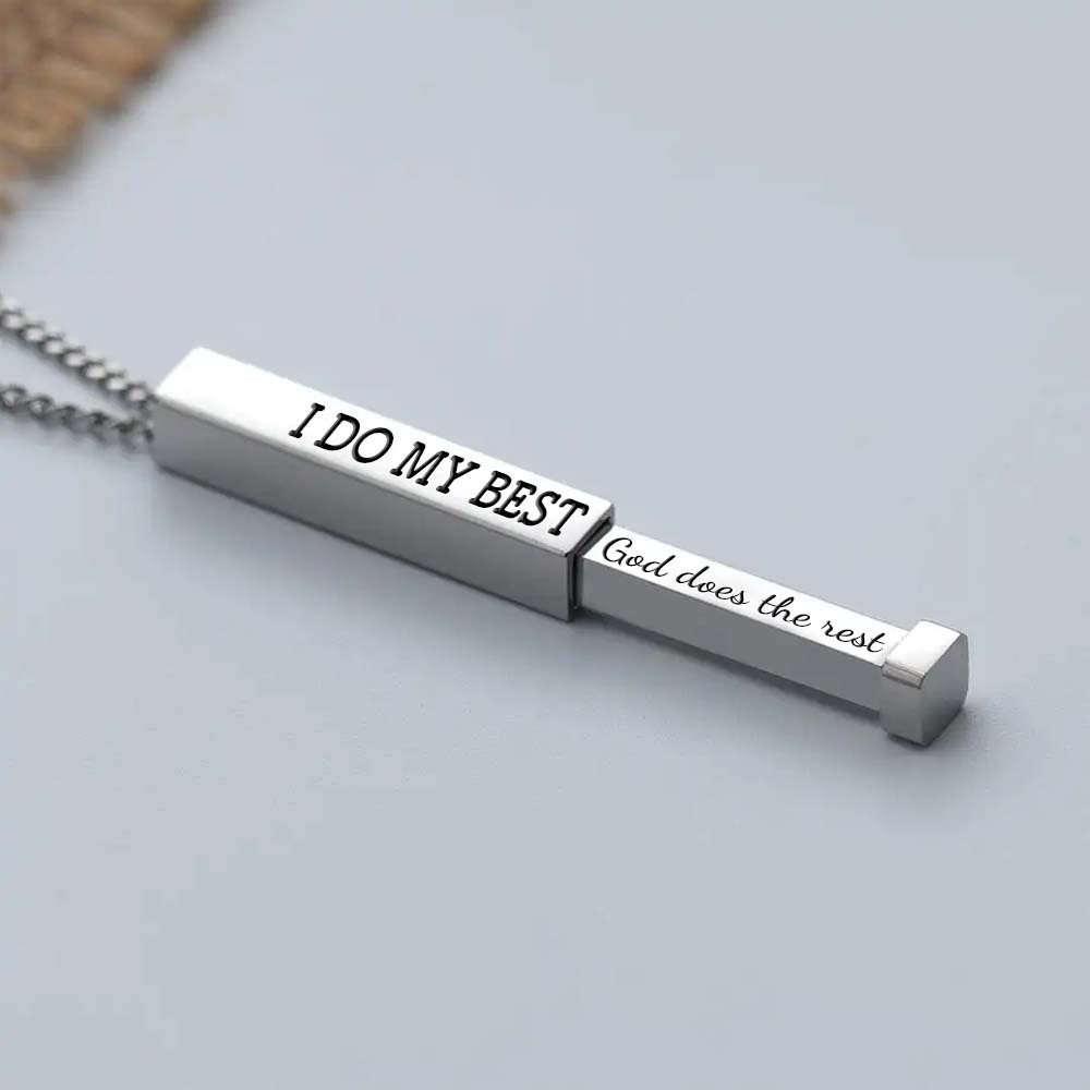 I Do My Best God Does The Rest Hidden Message Necklace-Jolura