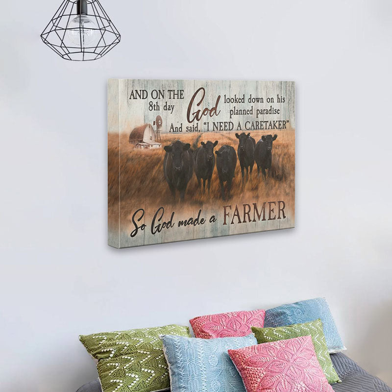God Made a Farmer - D364 - Gallery Wrapped Canvas Prints