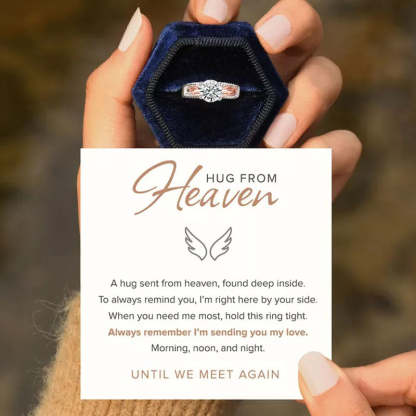 Hug From Heaven Circle Wings Memorial Ring - F453-Jolura