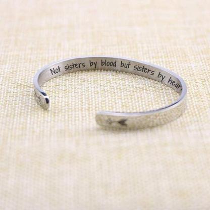 “Not Sisters By Blood But Sisters By Heart” Bracelet-Jolura