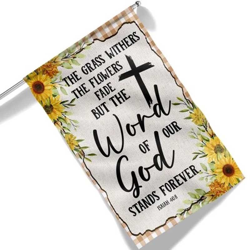 God Stands Forever Christian Sunflower Flag-Jolura