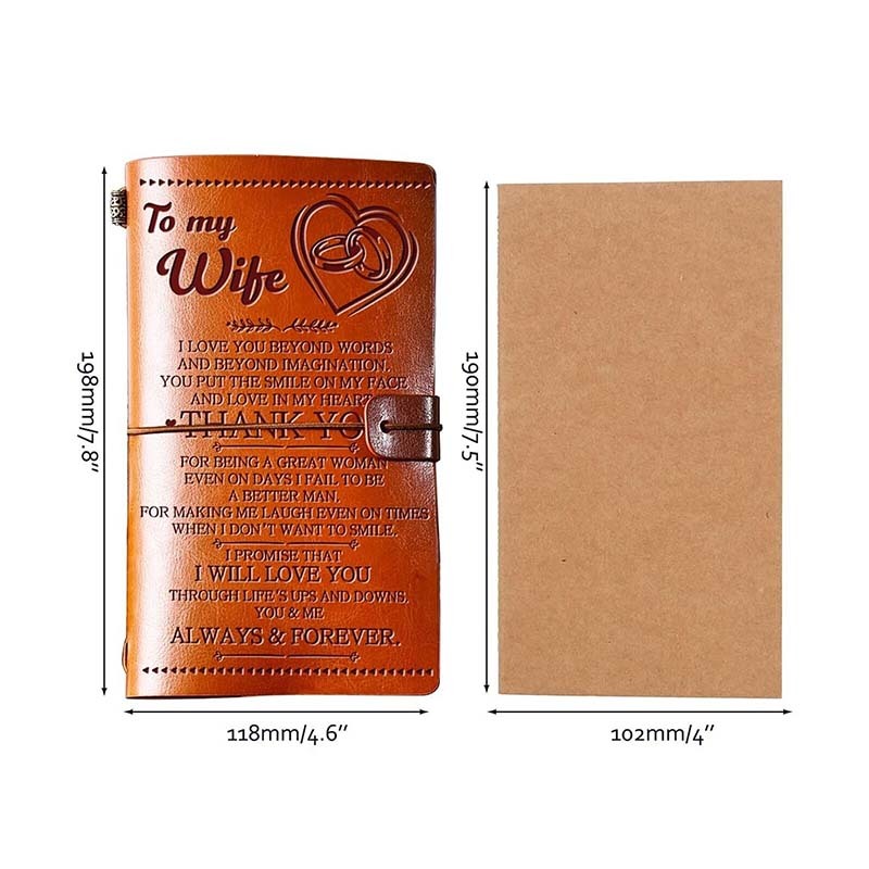 To My Wife - I Love You Beyond Words - Vintage Journal Notebook-Jolura