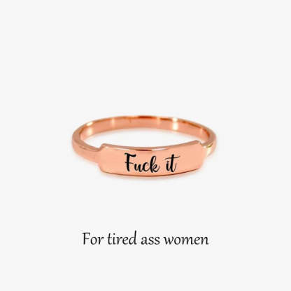 Fuck It Dainty Bar Ring-Jolura