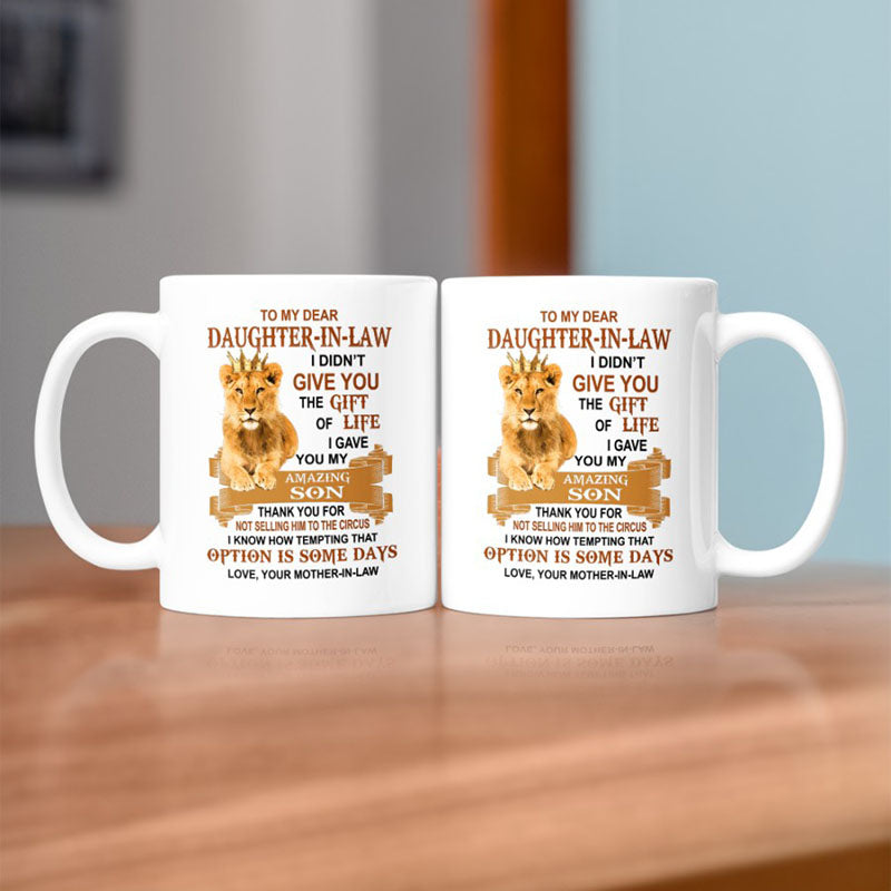 I Gave You My Amazing Son - Best Gift For Daughter-In-Law Lion Mugs-Jolura