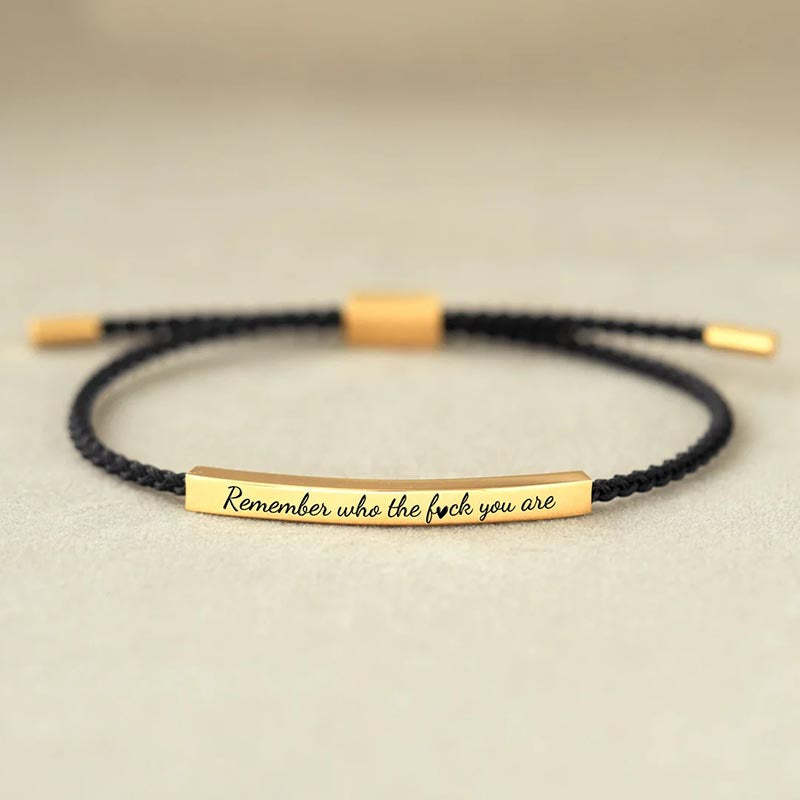 Remember Who The Fuck You Are Motivational Tube Bracelet-Jolura