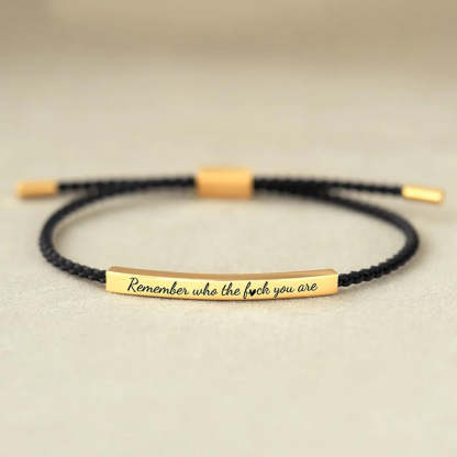 Remember Who The Fuck You Are Motivational Tube Bracelet-Jolura