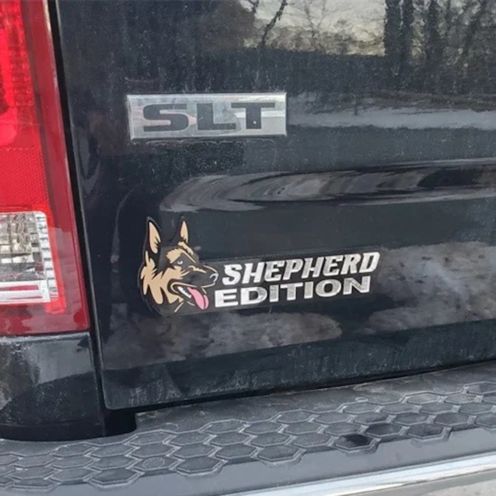 German Shepherd Car Badge Laser Cutting Car Emblem CE001-Jolura