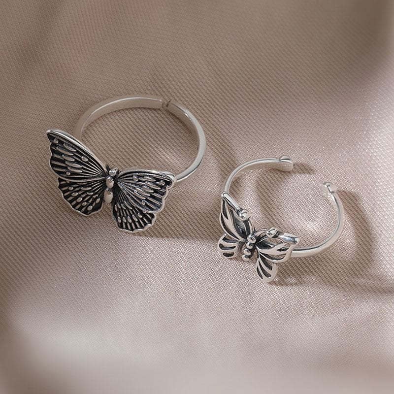 🦋 Sterling Silver Vintage Butterfly Ring-Jolura